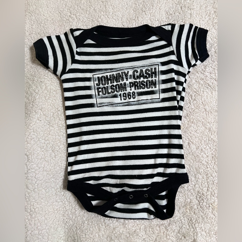 Johnny Cash Folsom Prison Baby Bodysuit 12 Months